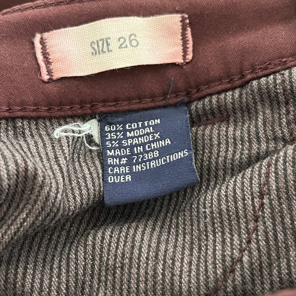Madewell Skinny Skinny Ankle Pants Jeans Maroon Burgundy Red - Picture 6 of 6